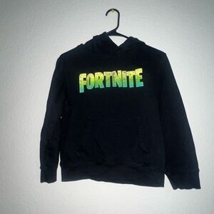Black Fortnite Hoodie with Gradient Logo